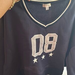 Blue and grey mini sweater shirt so cute on